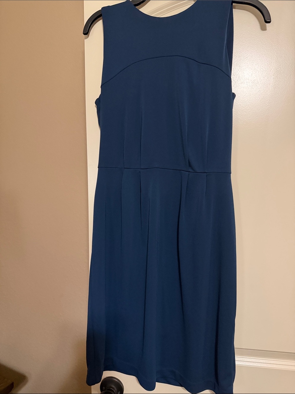 LOFT Sleeveless Navy Midi Dress